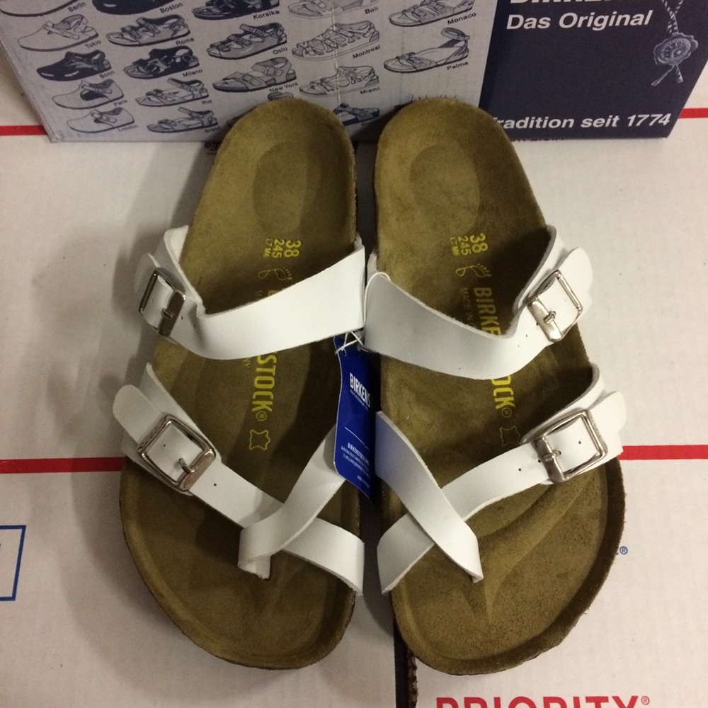 Birkenstock White Mayari Sandals